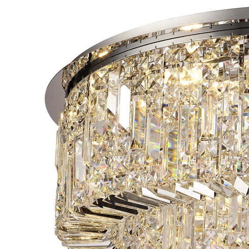 Zula Round Flush Chandelier 12 Light